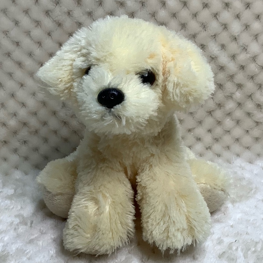 Aurora World Mini Flopsie Bailie Plush Cream Puppy Dog Stuffed Animal Toy
